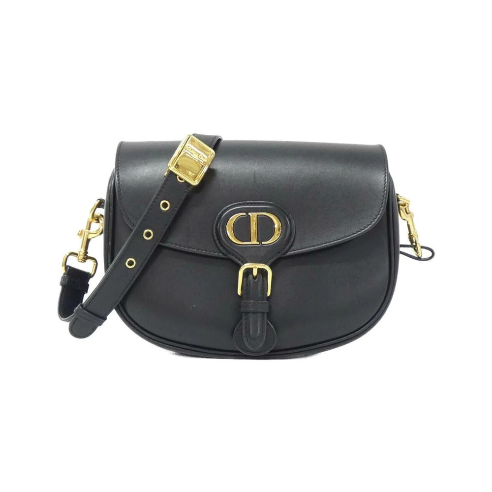 Christian Dior Bobby Leather Shoulder Bag Black